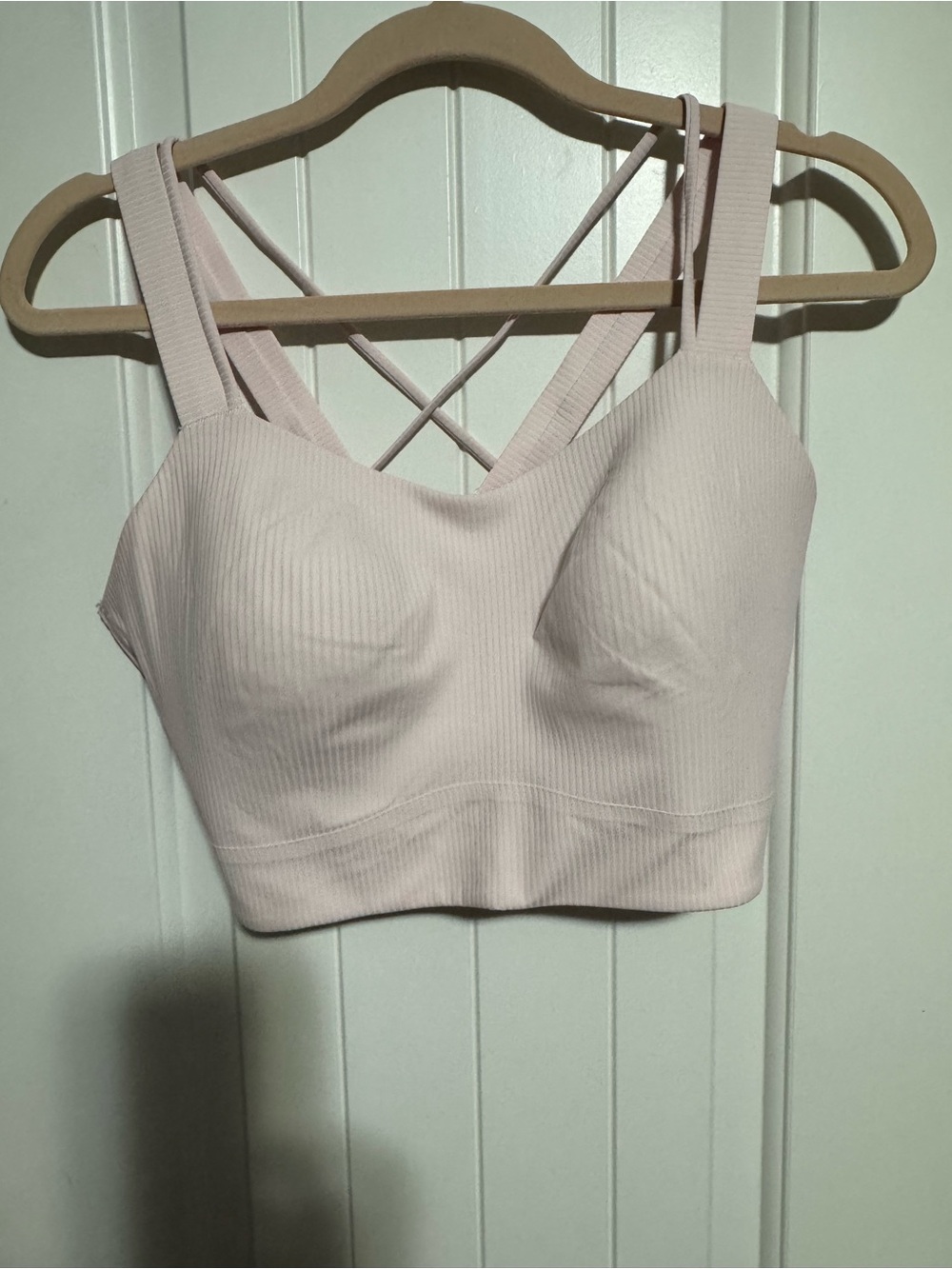 Lululemon like a cloud ribbed sz 12 d/dd blush Pink NWT